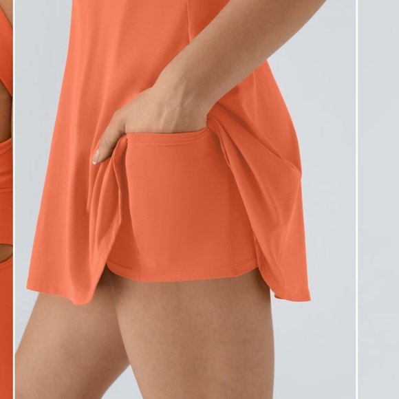 Halara Backless Twisted Active Dress Dusty Orange Sz Xs - Picture 7 of 11